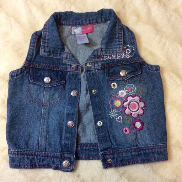 Sketchers Denim Jean Vest 2T Appliqué and Embroidered - Picture 3 of 8
